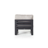 Belvedere Sectional Armless Chair in Charcoal Aluminum