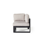 Belvedere Sectional Corner Chair in Charcoal Aluminum