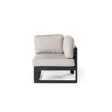 Belvedere Sectional Corner Chair in Charcoal Aluminum