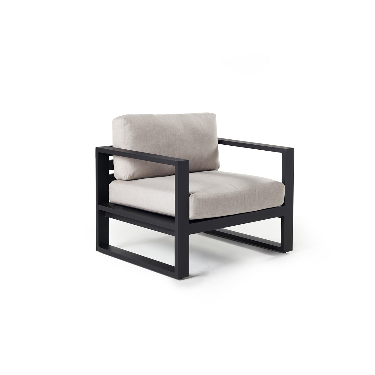 Belvedere Lounge Chair in Charcoal Aluminum