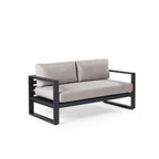 Belvedere Loveseat in Charcoal Aluminum