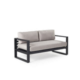 Belvedere Loveseat in Charcoal Aluminum