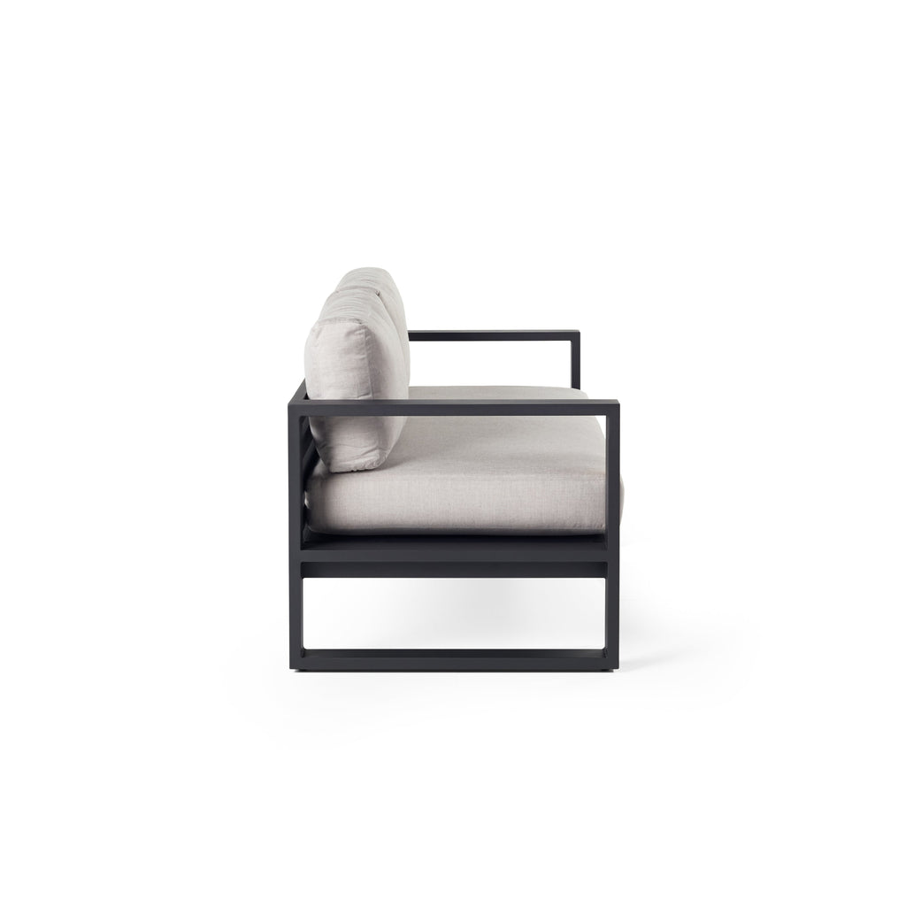 Belvedere Loveseat in Charcoal Aluminum