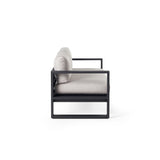 Belvedere Loveseat in Charcoal Aluminum