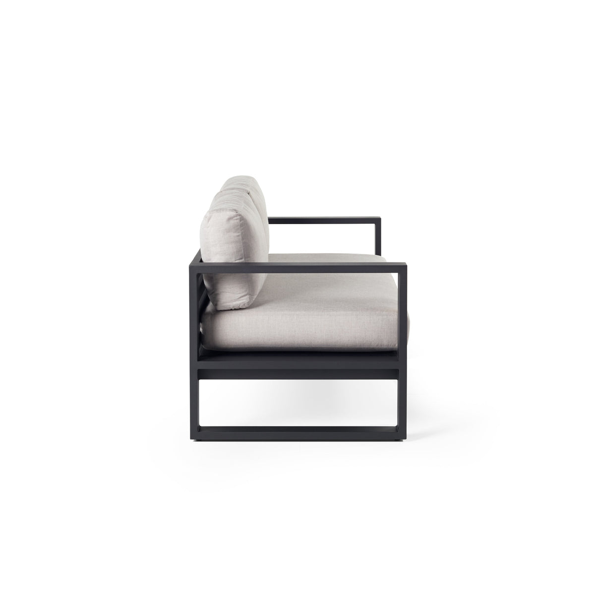 Belvedere Loveseat in Charcoal Aluminum