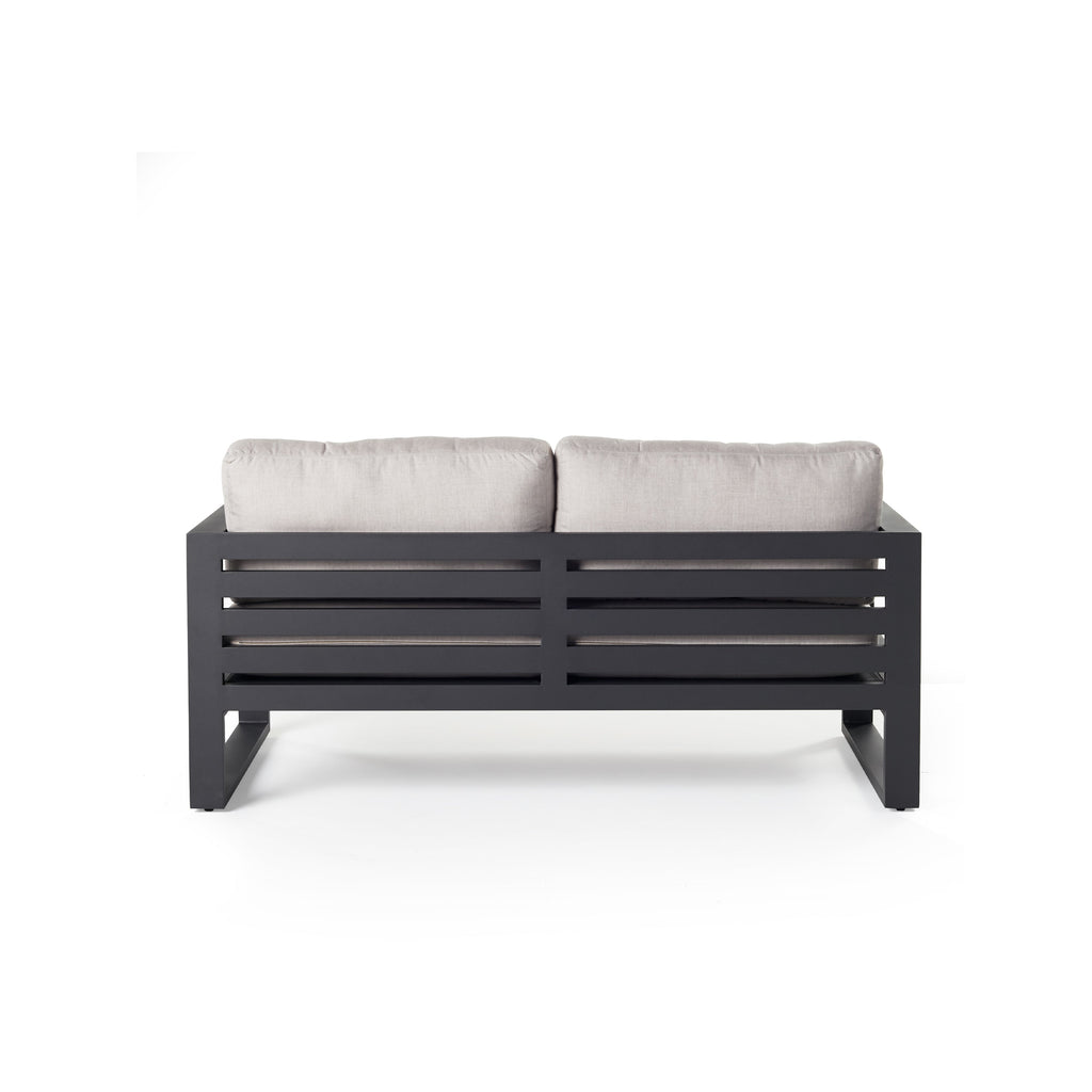 Belvedere Loveseat in Charcoal Aluminum
