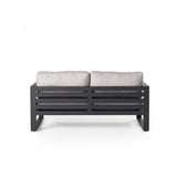 Belvedere Loveseat in Charcoal Aluminum