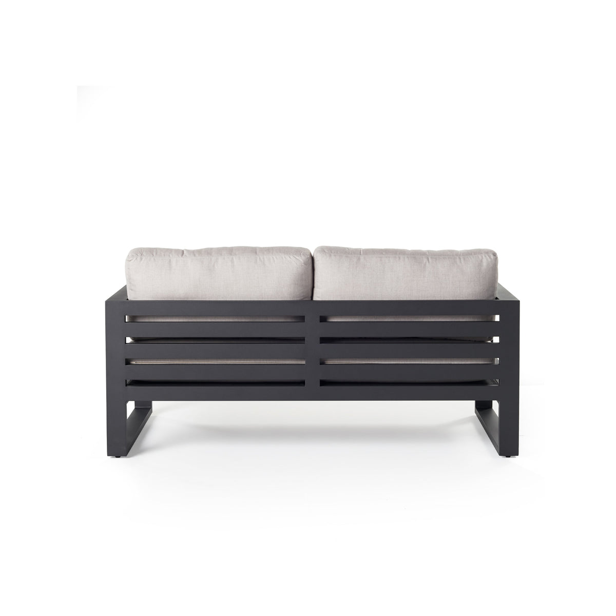Belvedere Loveseat in Charcoal Aluminum