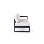 Belvedere Sectional Left Arm in Charcoal Aluminum