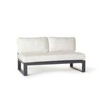 Belvedere Sectional Armless Loveseat in Charcoal