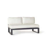 Belvedere Sectional Armless Loveseat in Charcoal