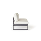 Belvedere Sectional Armless Loveseat in Charcoal