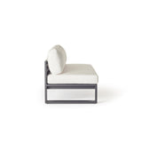 Belvedere Sectional Armless Loveseat in Charcoal