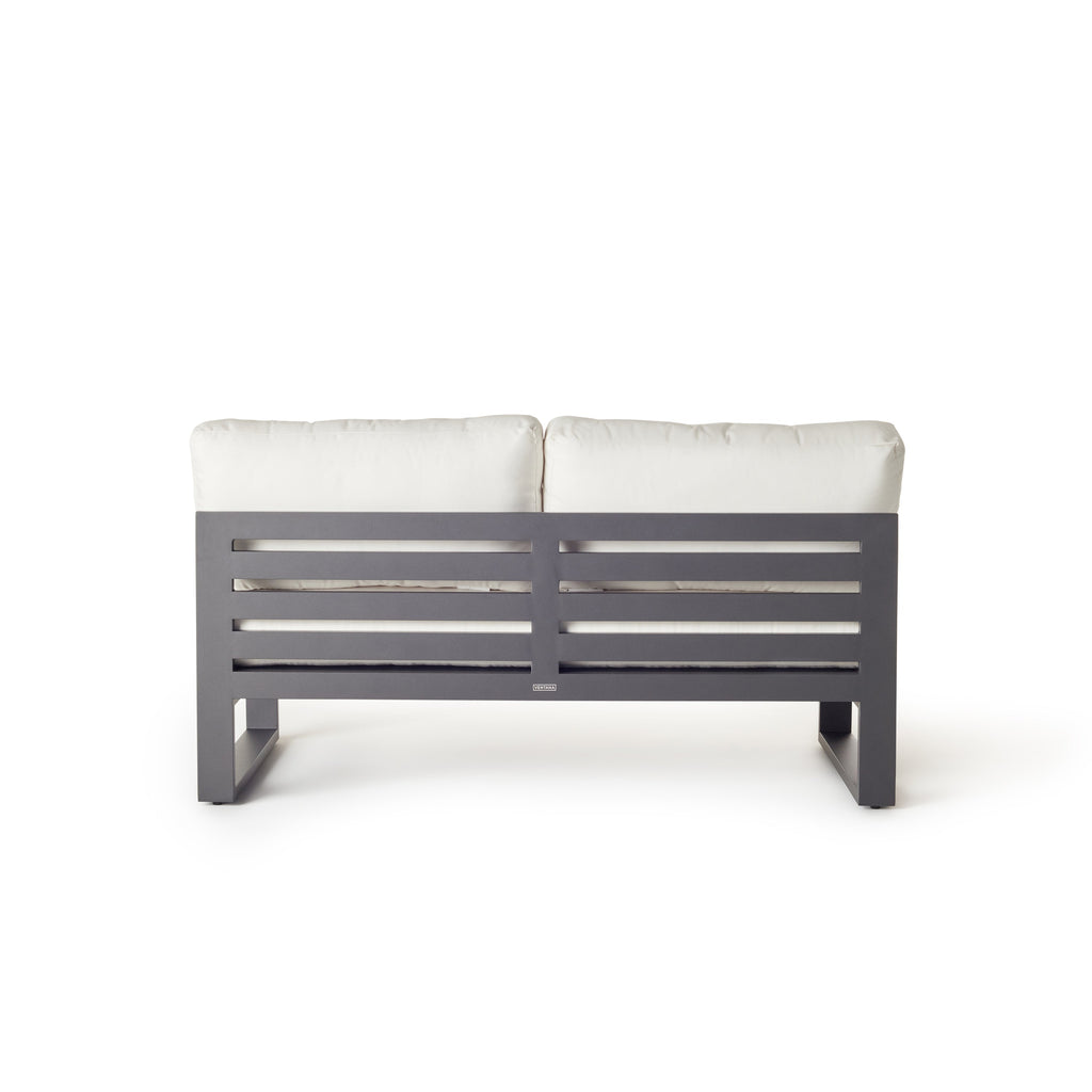 Belvedere Sectional Armless Loveseat in Charcoal