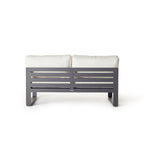 Belvedere Sectional Armless Loveseat in Charcoal