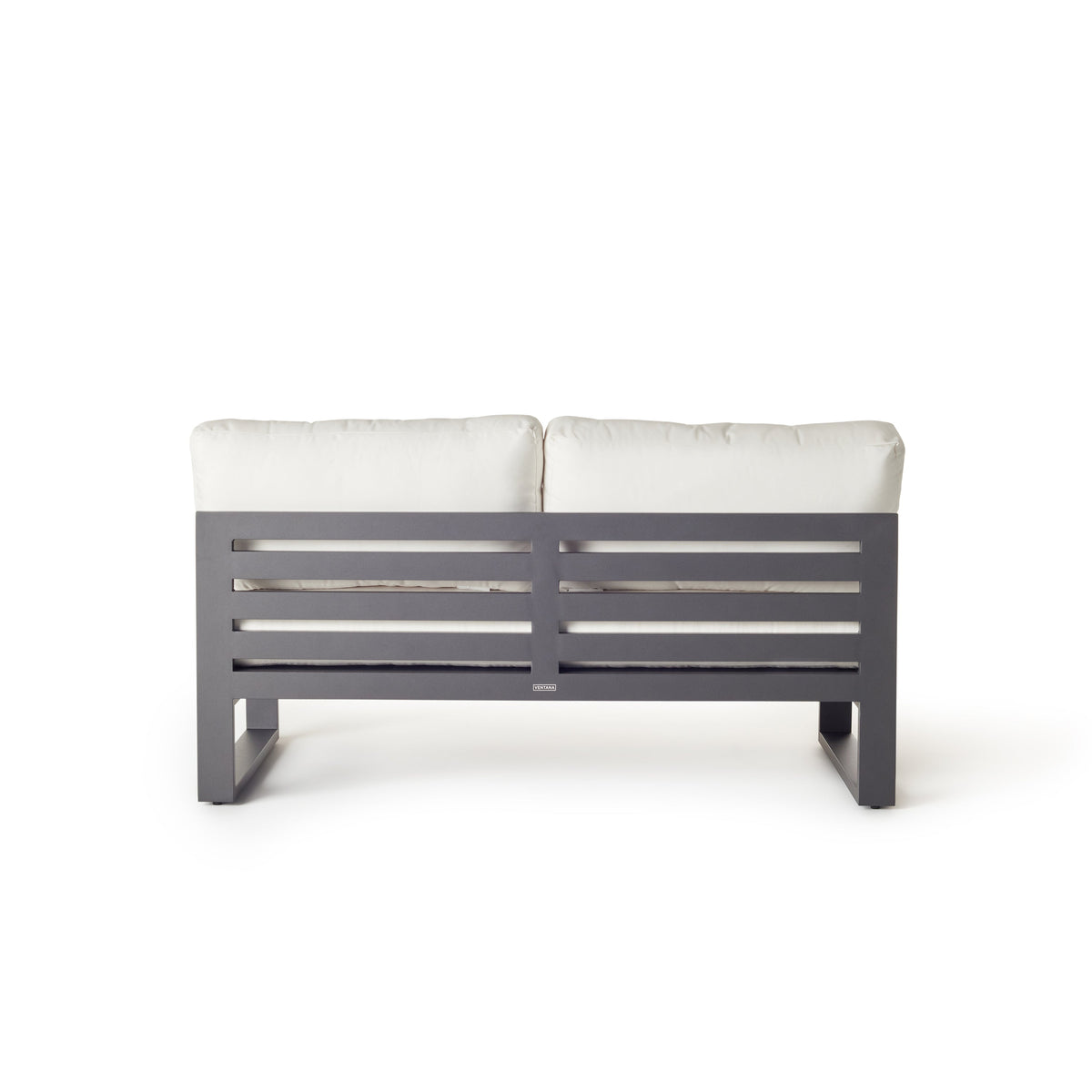 Belvedere Sectional Armless Loveseat in Charcoal