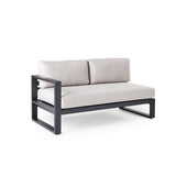 Belvedere Sectional Right Arm in Charcoal Aluminum