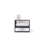 Belvedere Sectional Right Arm in Charcoal Aluminum