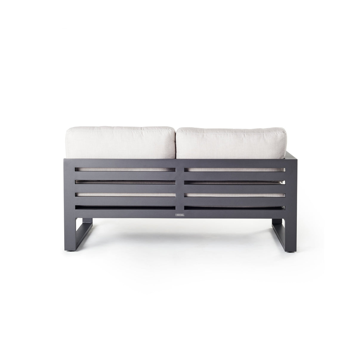 Belvedere Sectional Right Arm in Charcoal Aluminum