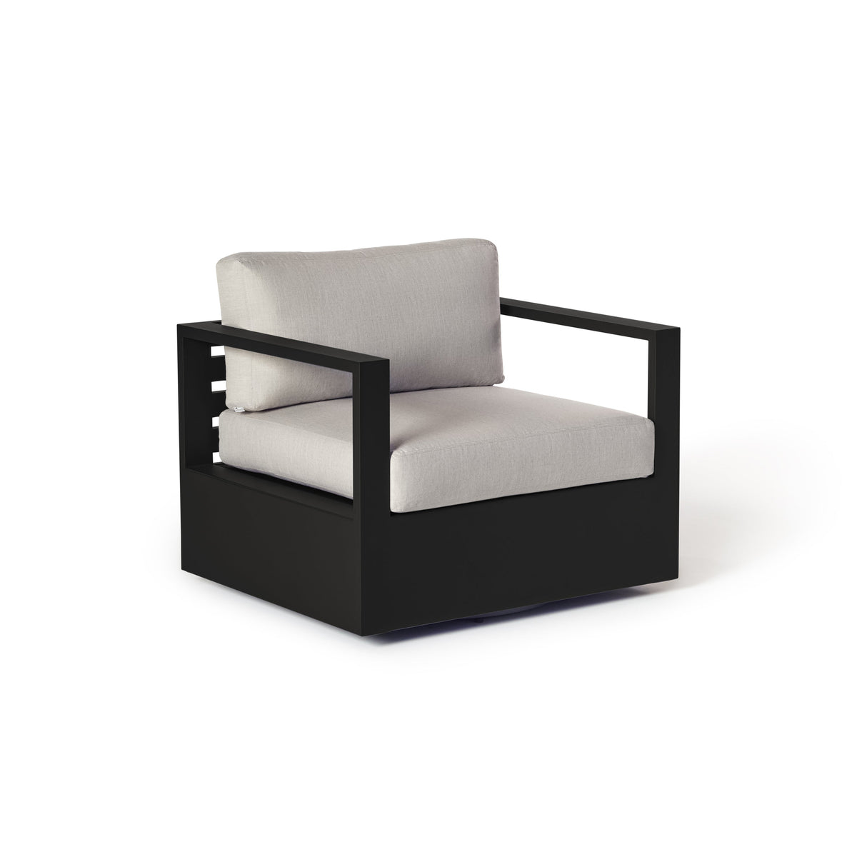 Belvedere Swivel Lounge Chair in Charcoal