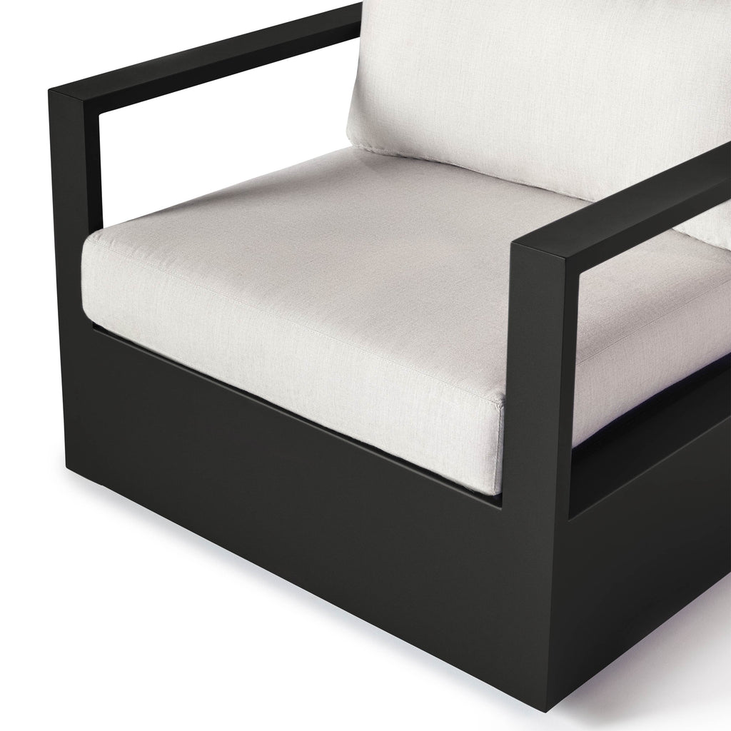 Belvedere Swivel Lounge Chair in Charcoal