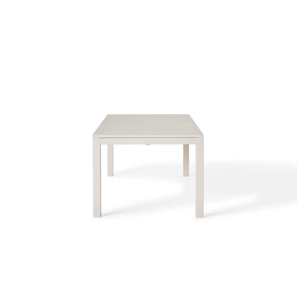 Belvedere 78"-120" Extension Dining Table in Dune Aluminum