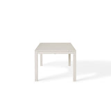 Belvedere 78"-120" Extension Dining Table in Dune Aluminum