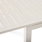 Belvedere 78"-120" Extension Dining Table in Dune Aluminum