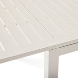 Belvedere 78"-120" Extension Dining Table in Dune Aluminum