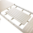 Belvedere 78"-120" Extension Dining Table in Dune Aluminum