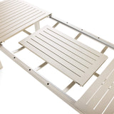 Belvedere 78"-120" Extension Dining Table in Dune Aluminum