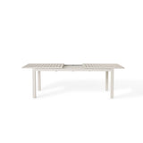 Belvedere 78"-120" Extension Dining Table in Dune Aluminum