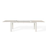 Belvedere 78"-120" Extension Dining Table in Dune Aluminum