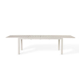 Belvedere 78"-120" Extension Dining Table in Dune Aluminum