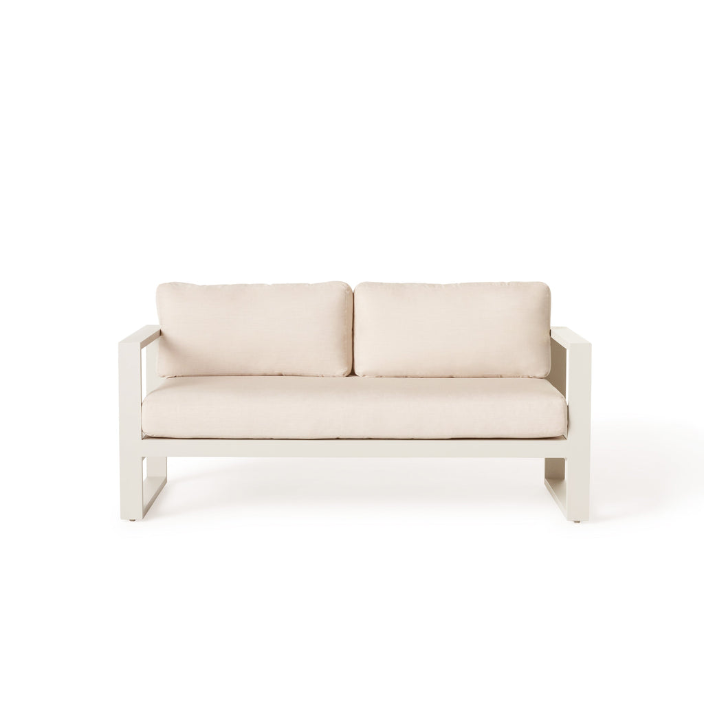Belvedere Loveseat in Dune Aluminum
