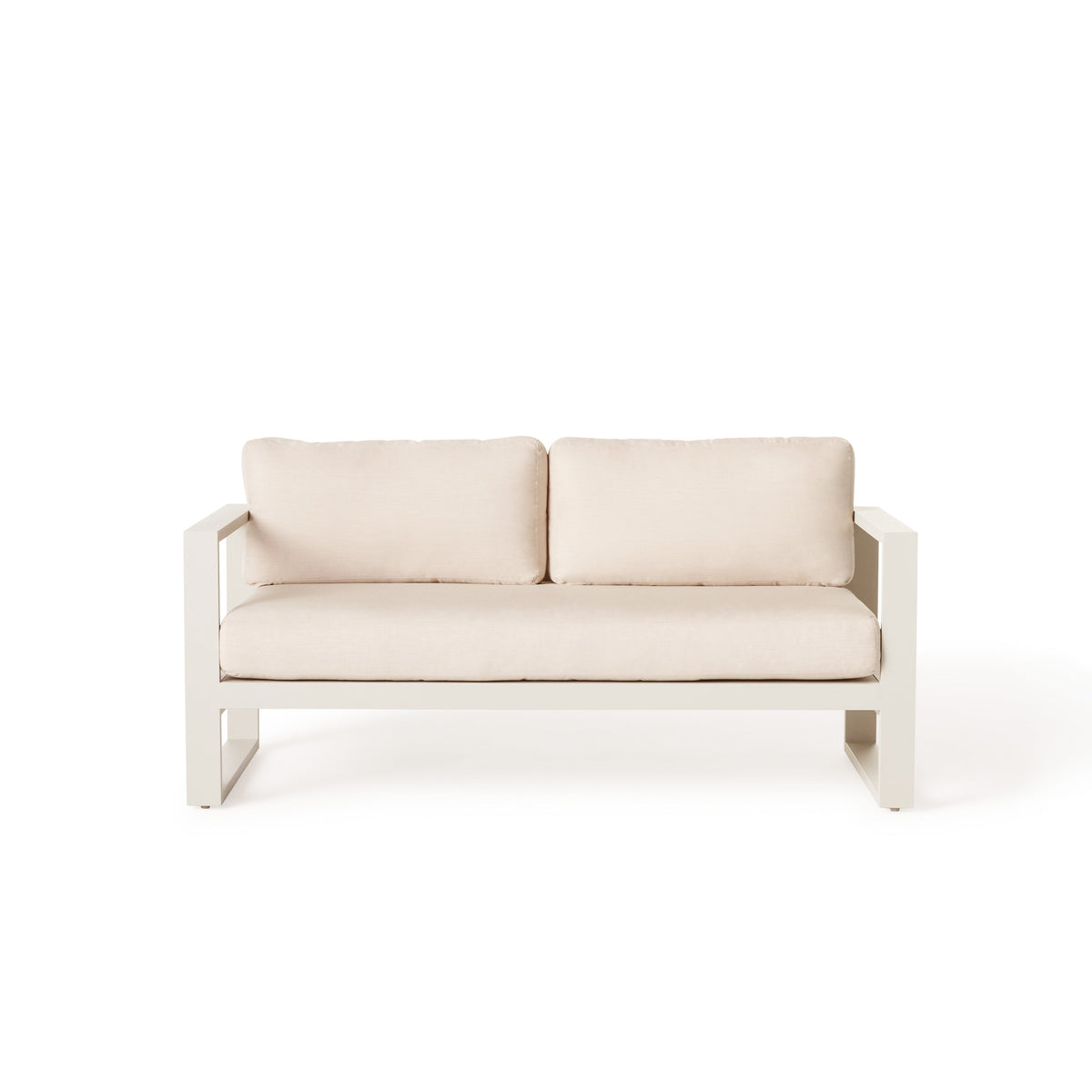 Belvedere Loveseat in Dune Aluminum