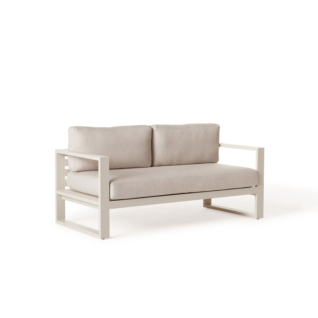 Belvedere Loveseat in Dune Aluminum