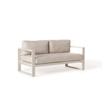 Belvedere Loveseat in Dune Aluminum