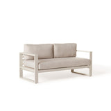 Belvedere Loveseat in Dune Aluminum