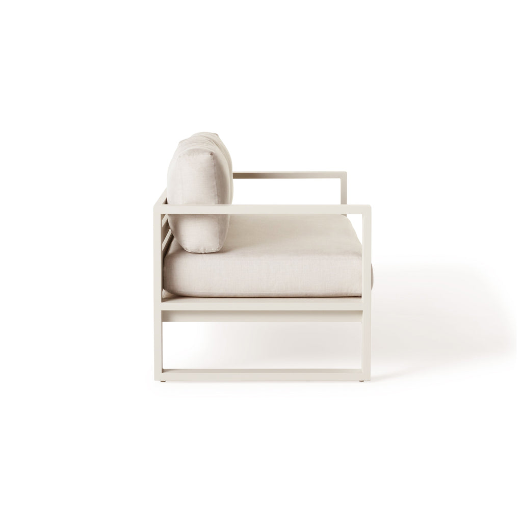 Belvedere Loveseat in Dune Aluminum