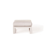 Belvedere Ottoman in Dune Aluminum