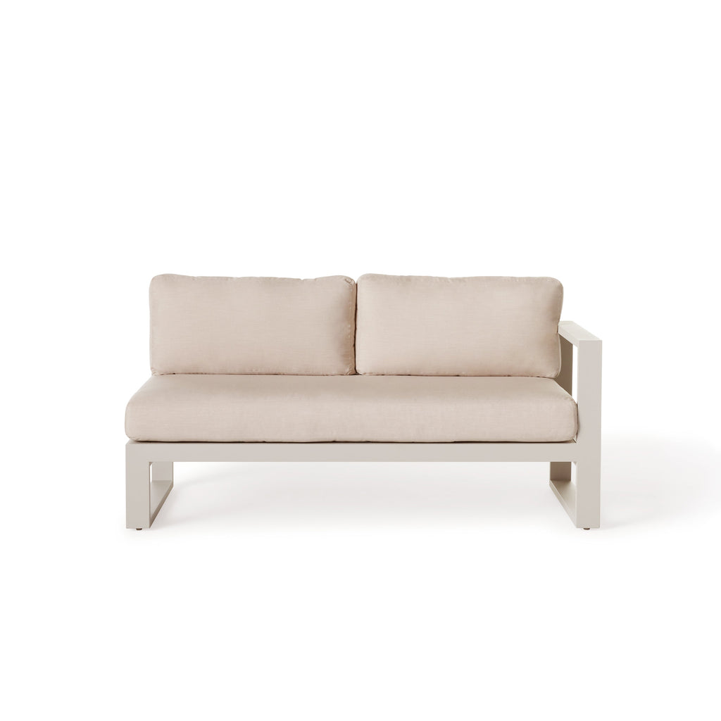 Belvedere Sectional Left Arm in Dune Aluminum