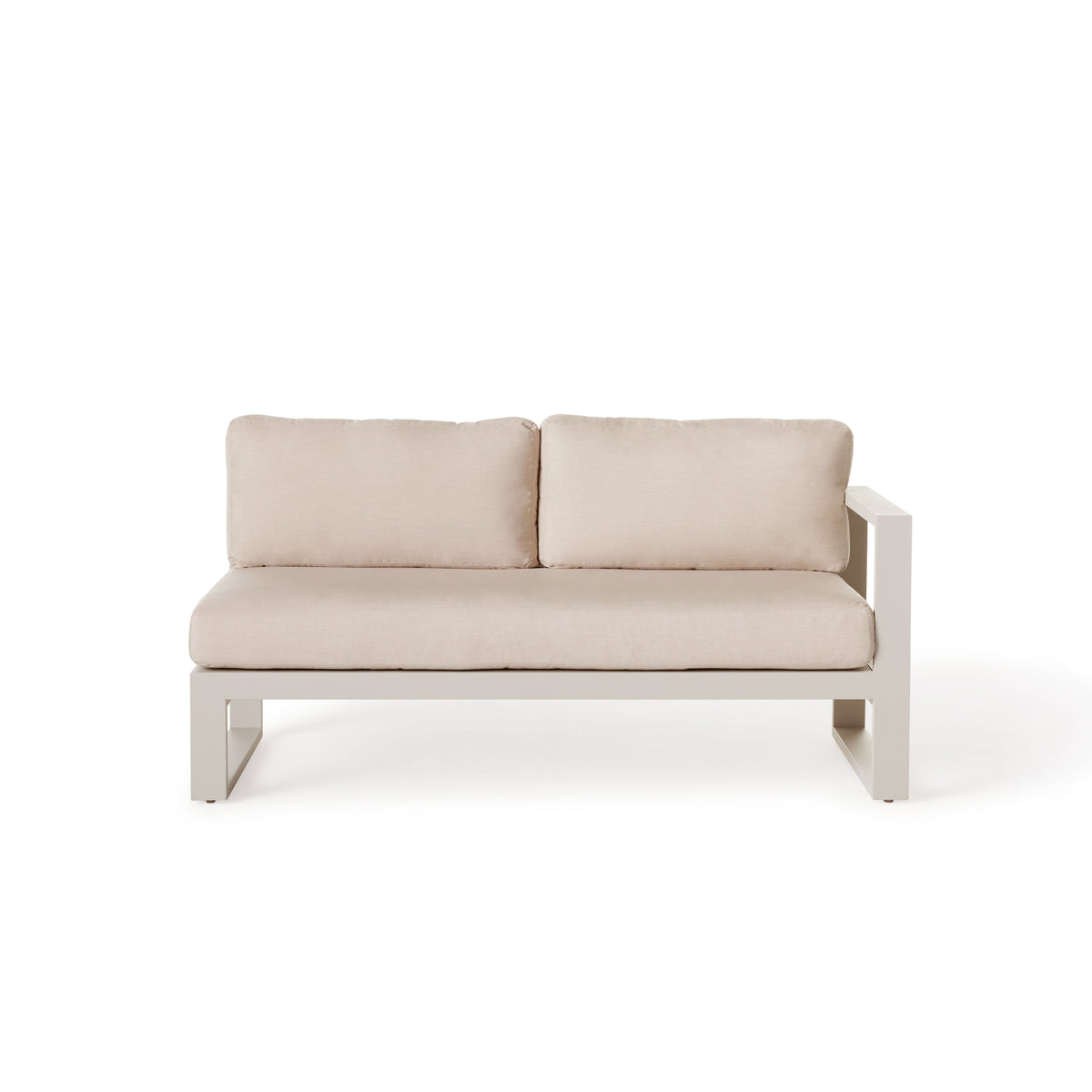 Belvedere Sectional Left Arm in Dune Aluminum