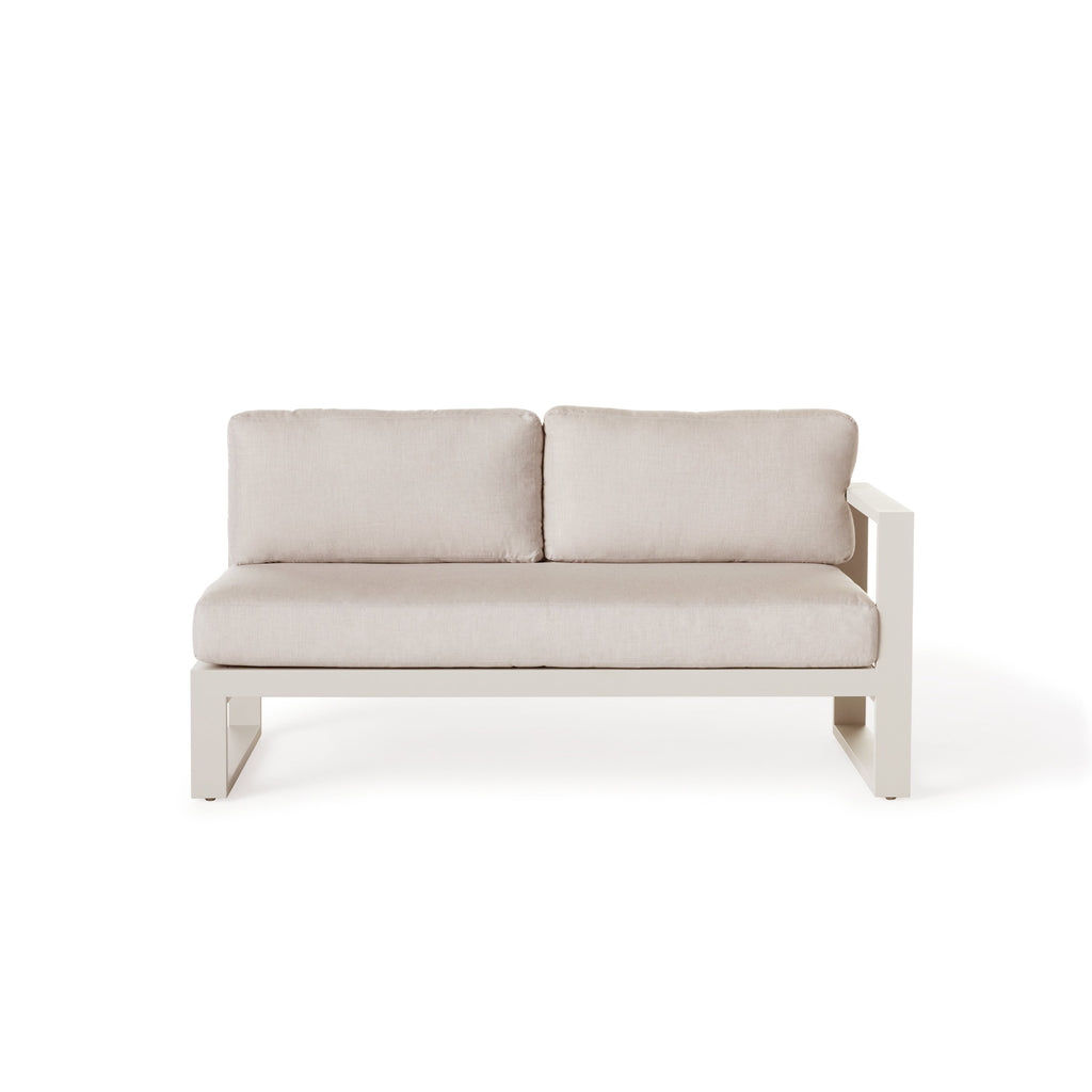 Belvedere Sectional Left Arm in Dune Aluminum