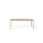 Belvedere 78"-120" Extension Dining Table in Teak and Dune Aluminum