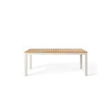 Belvedere 78"-120" Extension Dining Table in Teak and Dune Aluminum