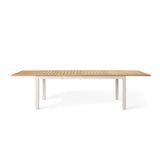 Belvedere 78"-120" Extension Dining Table in Teak and Dune Aluminum