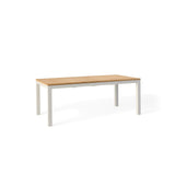 Belvedere 78"-120" Extension Dining Table in Teak and Dune Aluminum