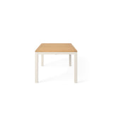 Belvedere 78"-120" Extension Dining Table in Teak and Dune Aluminum