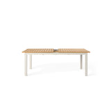 Belvedere 78"-120" Extension Dining Table in Teak and Dune Aluminum